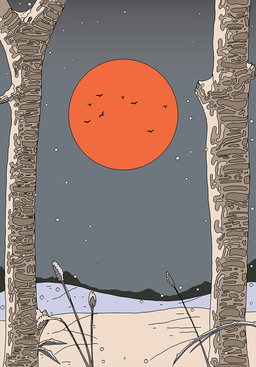 Póster Paisagem de inverno