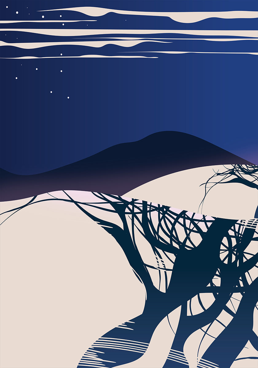 Pôster de árvores de inverno