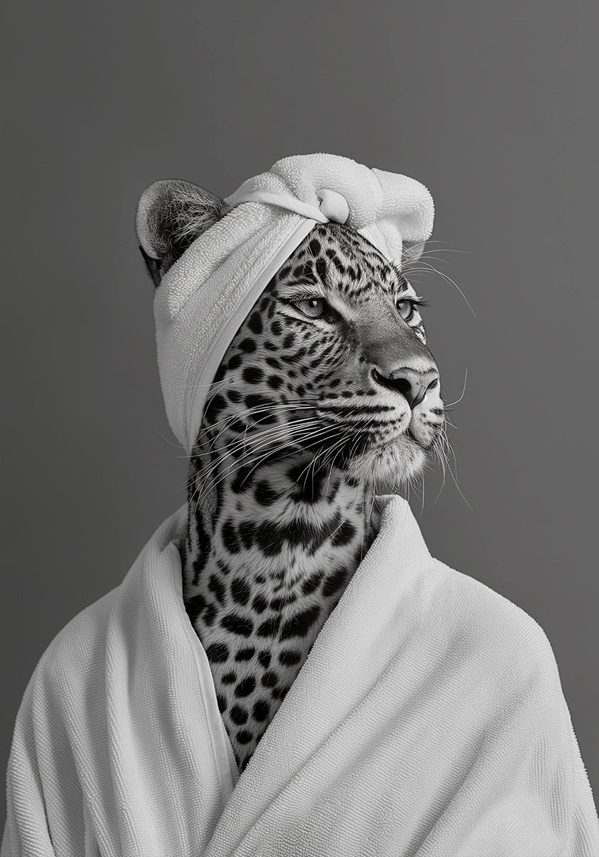 Póster Dia dos Spas da Senhora Leopardo