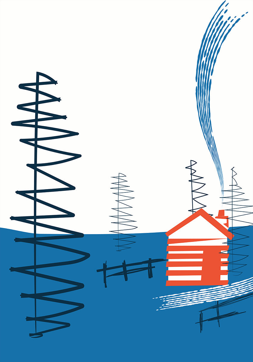 Póster Retiro de cabine aconchegante