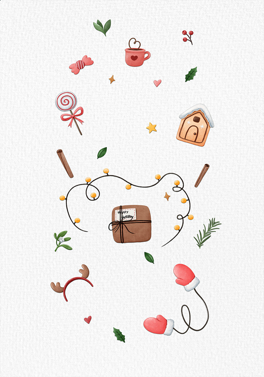 Pôster aconchegante de momentos de férias