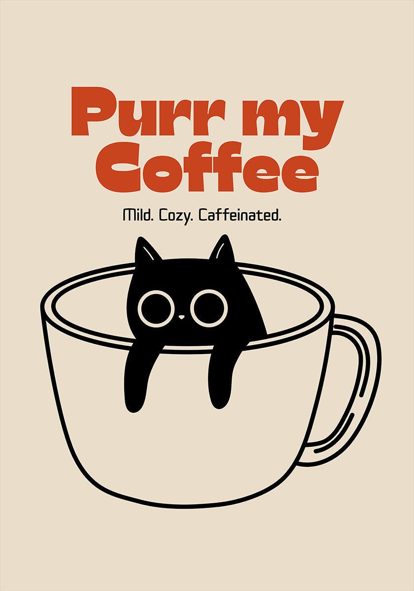 Póster Purr meu café