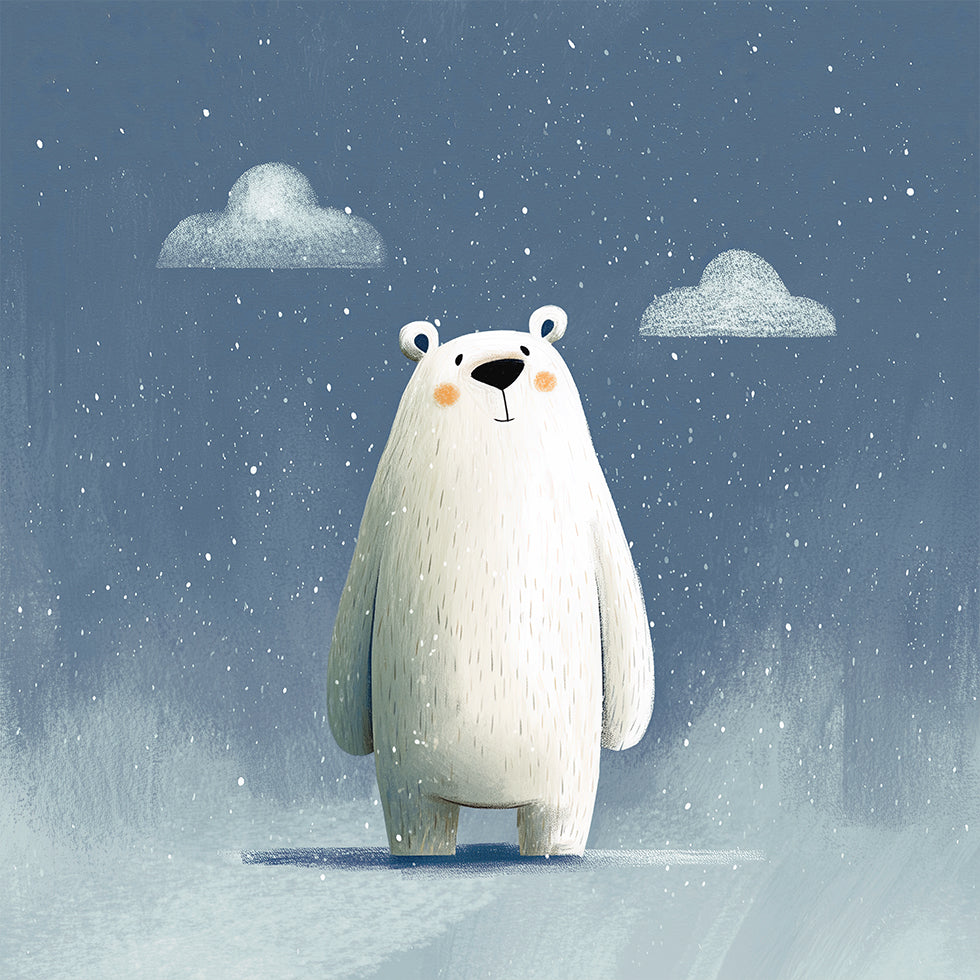 Póster Urso polar feliz no 02