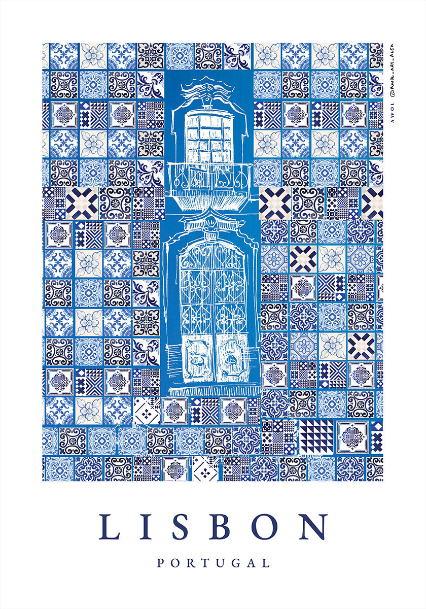 Póster Padrões de Lisboa, Portugal