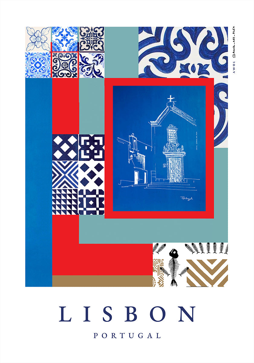 Póster Fachadas de Lisboa