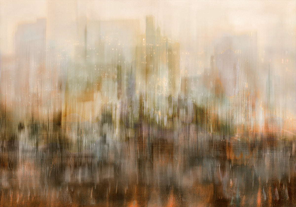 Póster da cidade à noite