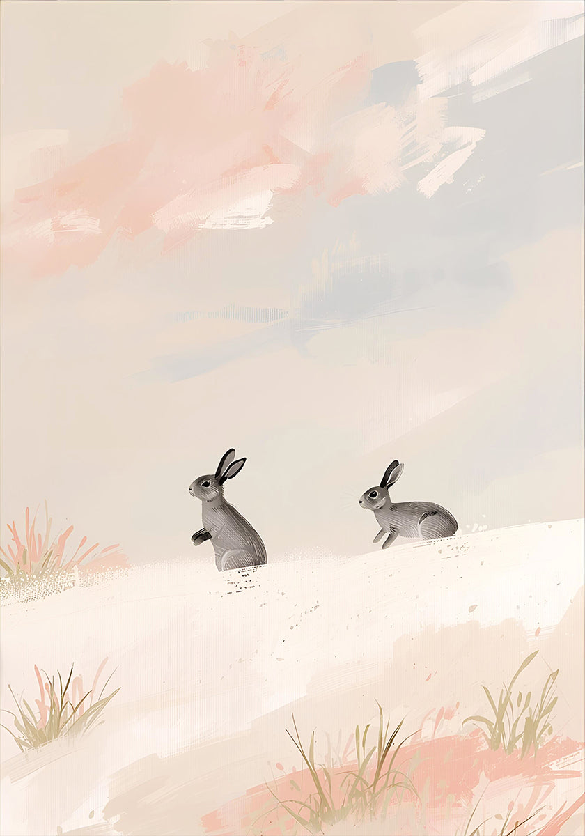 Pôster Hasen Im Schnee