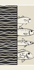 Abstract Fishes On Waves Plakat - Posterbox