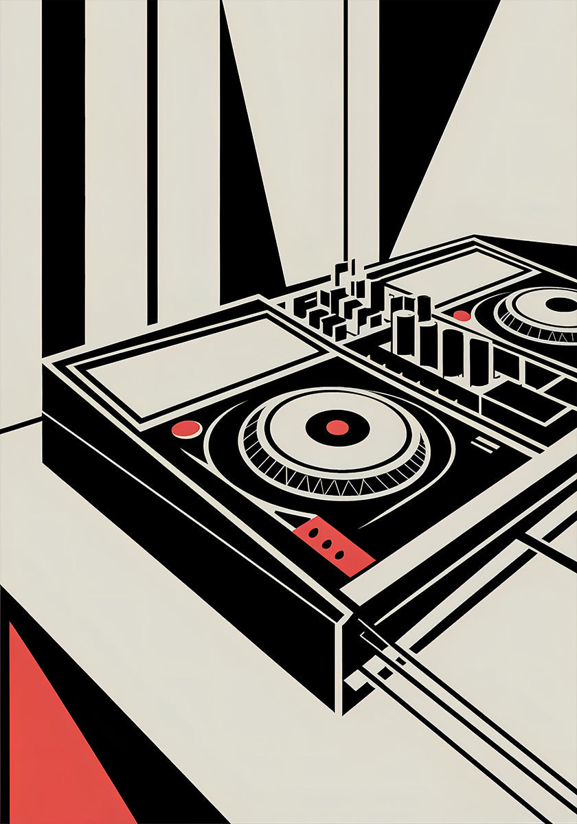 DJ Mixer - Bauhaus Style (NEW) - Posterbox