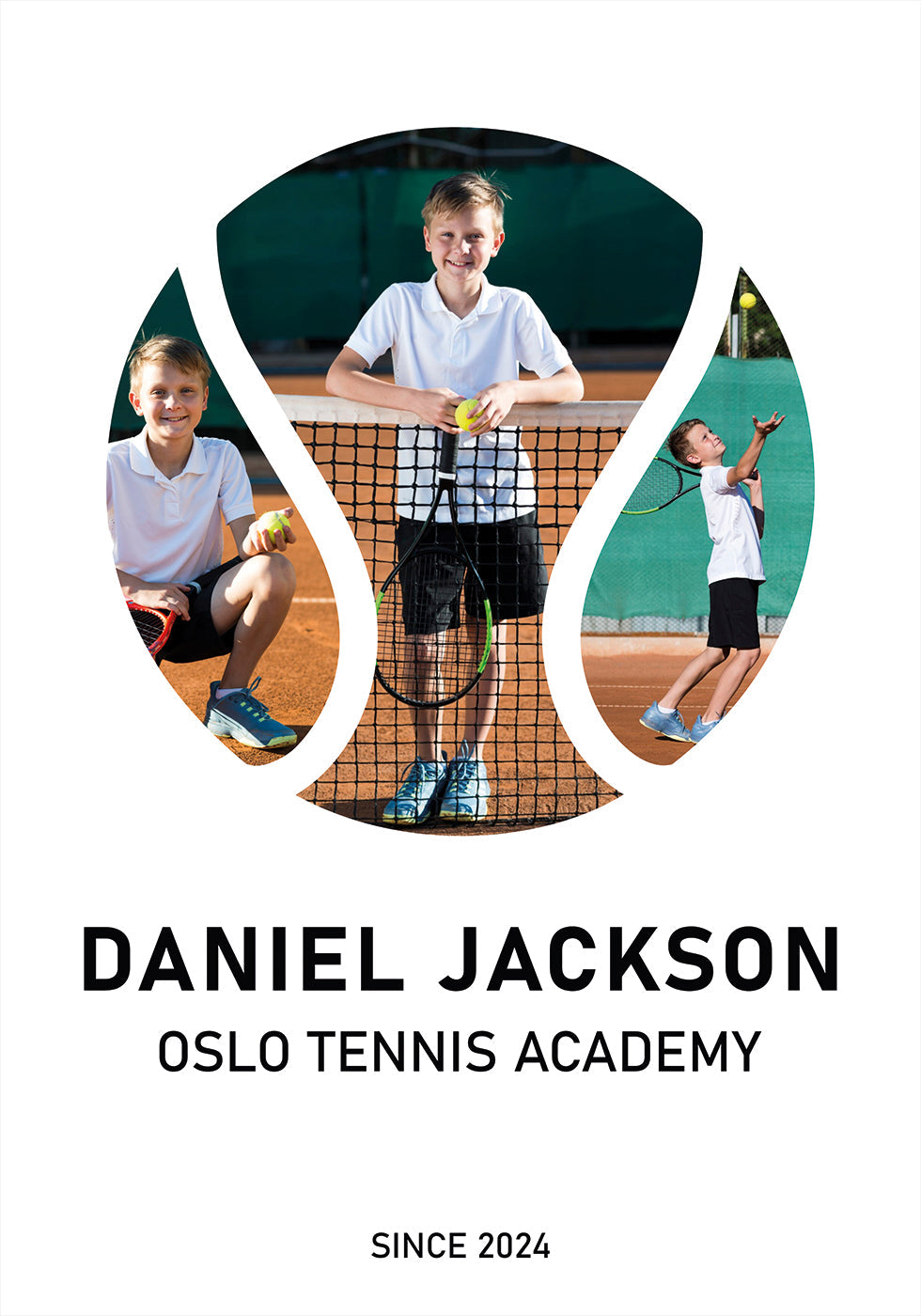 Pôster pessoal com colagem de fotos de tênis - Posterbox