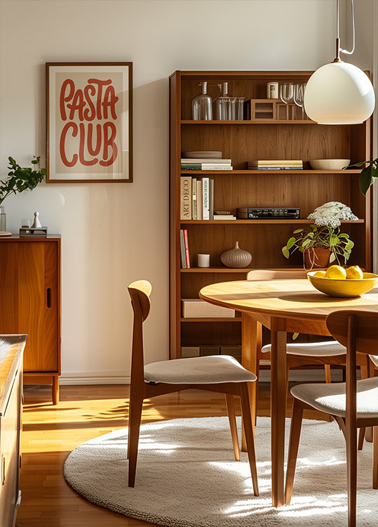 Retro Pasta Club Kitchen Typography (NEW) - Posterbox