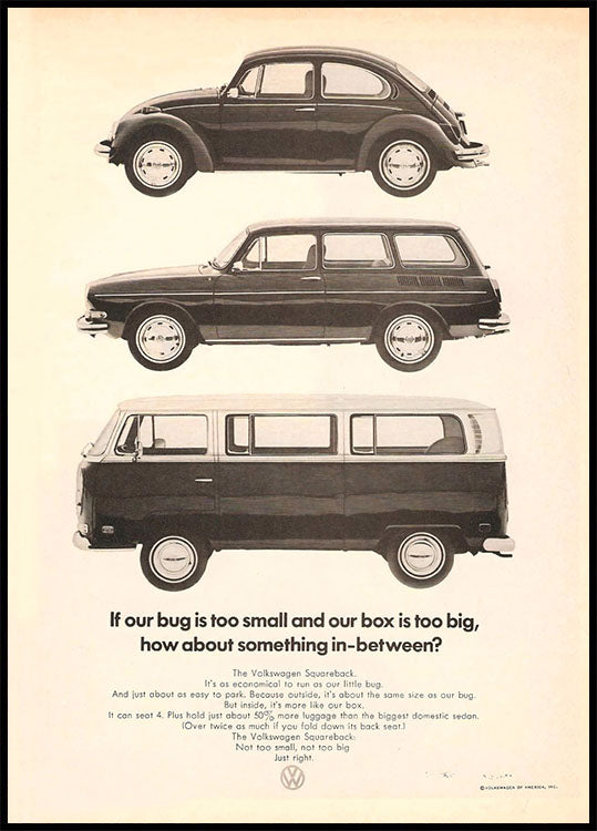 Vintage VW Ad Plakat - Posterbox.no