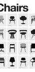 Iconic Chair Collection Poster: Black &amp; White Minimalist Art (NEW) - Posterbox