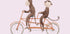 Monkey Bicycle Nursery Plakat - Posterbox.no