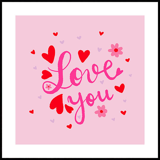 Hearts and Love Plakat - Posterbox