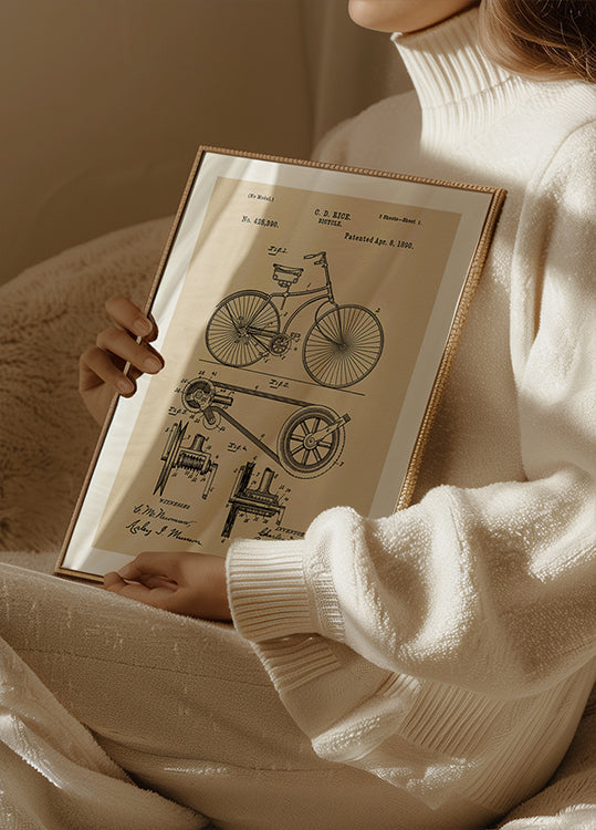 Bicycle Patent 1890 (NEW) - Posterbox