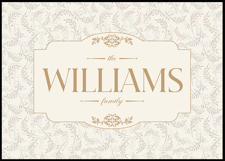 Last Name Family sign Personal Poster - Posterbox