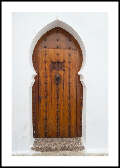 Cartaz de arquitetura de porta muçulmana árabe 