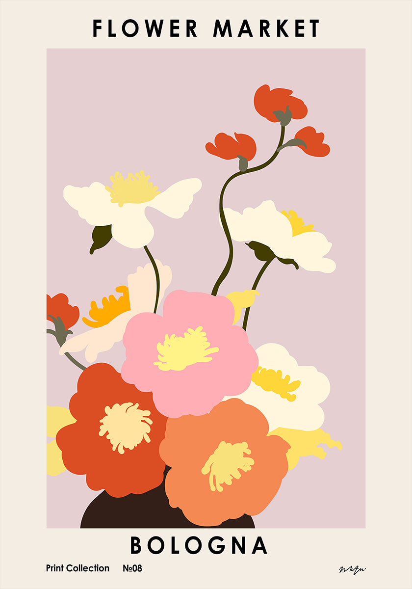Mercado de Flores. Pôster Bolonha