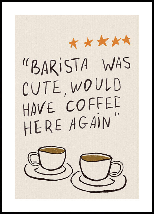 Cartaz do barista era fofo