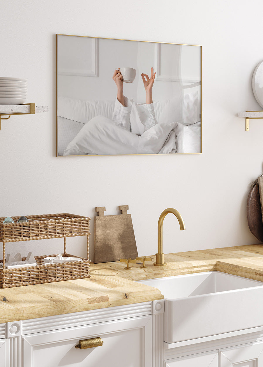 Kaffe i Sengen Plakat - Posterbox.dk