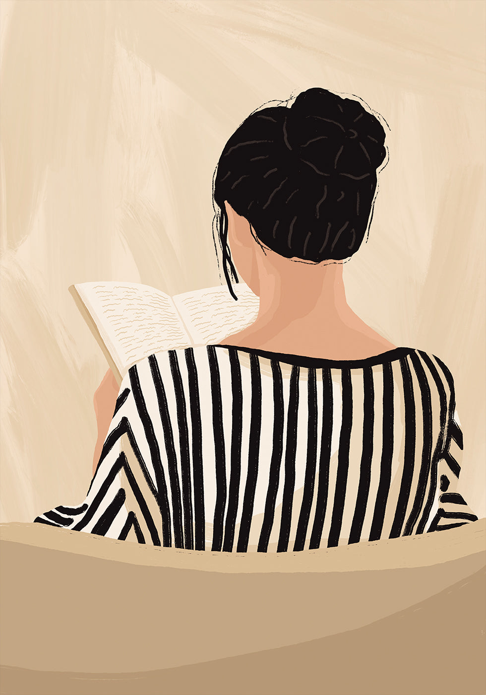 Póster de leitura aconchegante