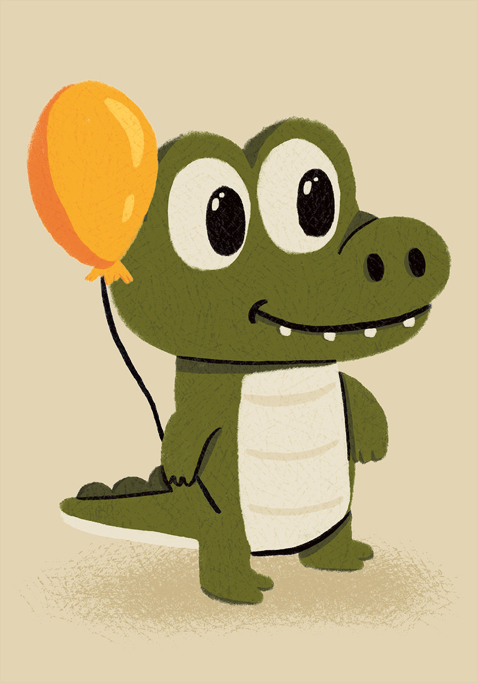 Pôster de crocodilo fofo