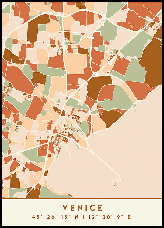 Pôster Tons Pretos 91 da Terra dos Mapas