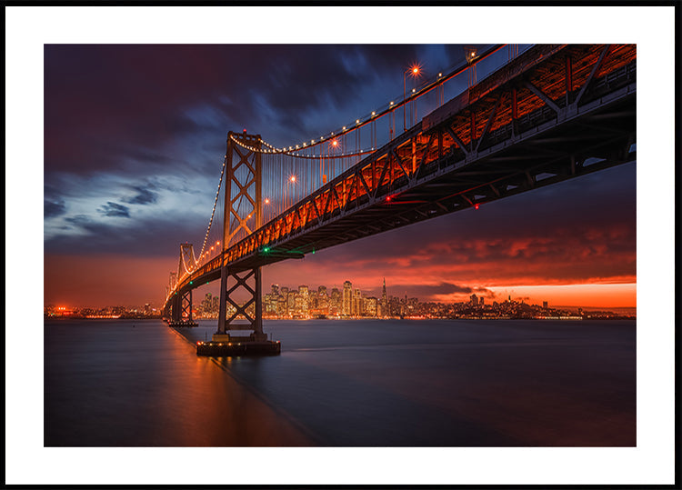 Pôster Bay Bridge à noite