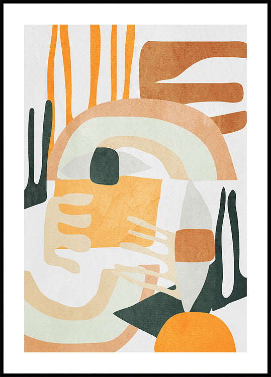 Póster Harmonia Abstrata de Formas Geométricas