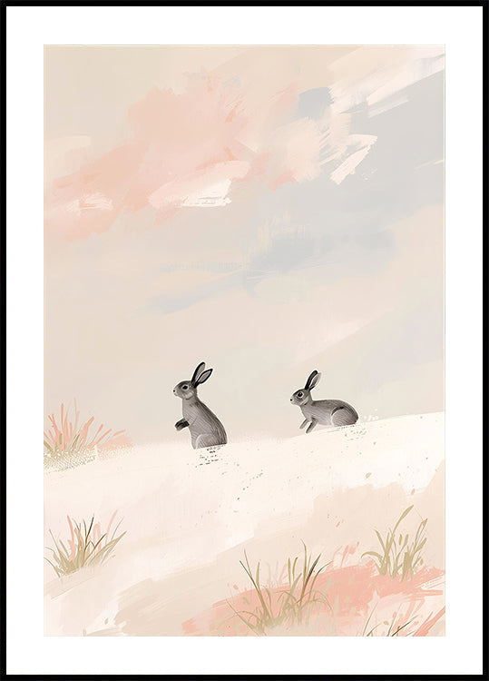 Pôster Hasen Im Schnee