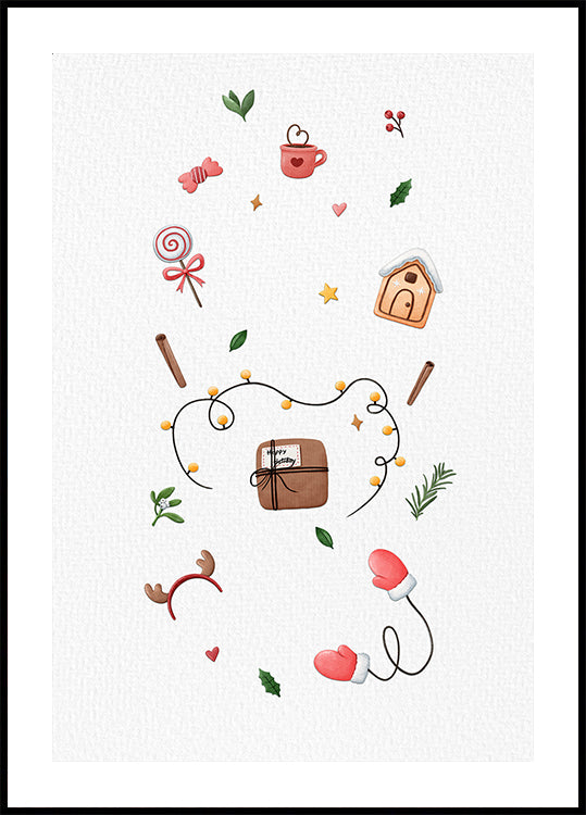 Pôster aconchegante de momentos de férias