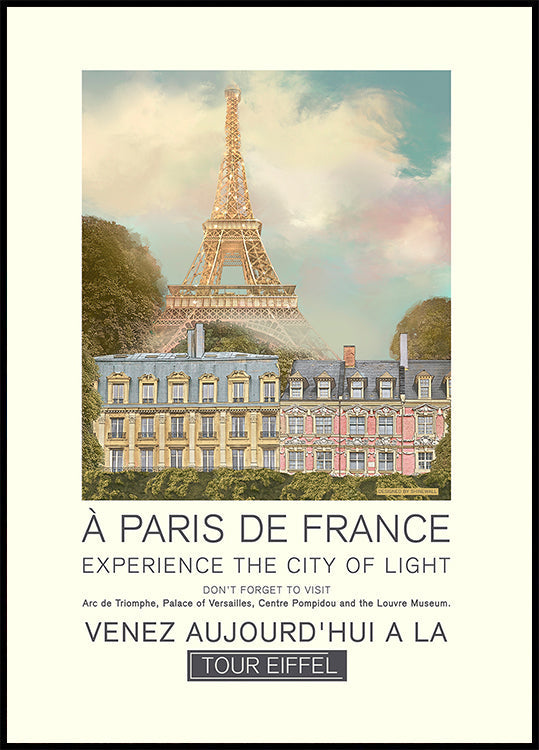 Póster Retro Paris