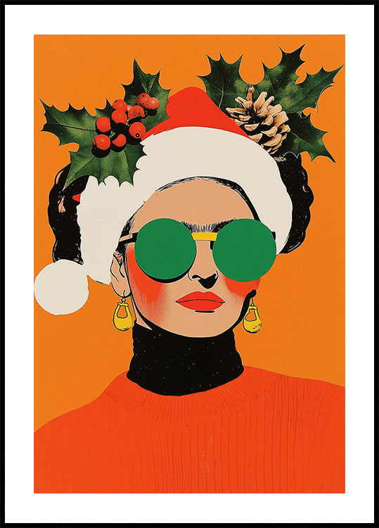 Pôster de ícone de estilo festivo