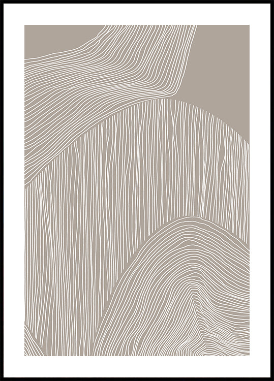 Póster Linhas Orgânicas Abstratas