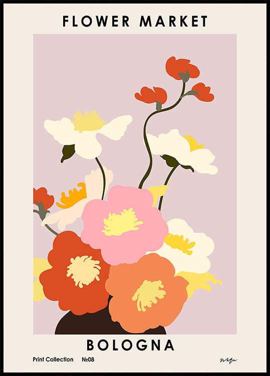 Mercado de Flores. Pôster Bolonha