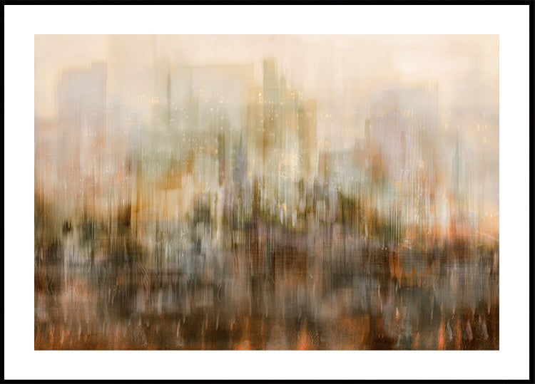 Póster da cidade à noite