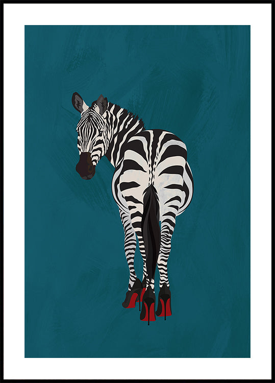 Póster Zebra heels