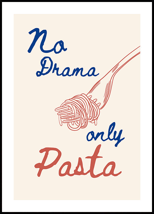 Sem drama só macarrão, Ilustração + Texto