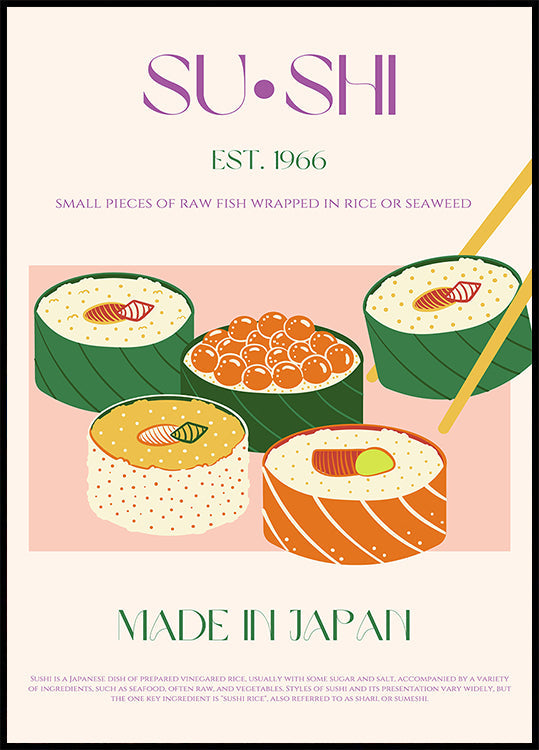 Póster Delícia de Sushi