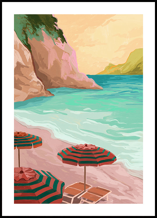 Pôster de férias tropicais