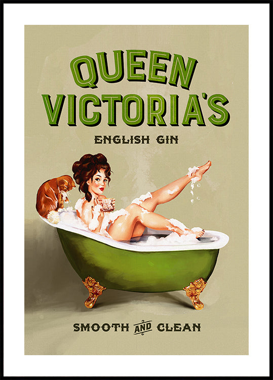 Garota Pinup Queen Victoria English Gin Bath