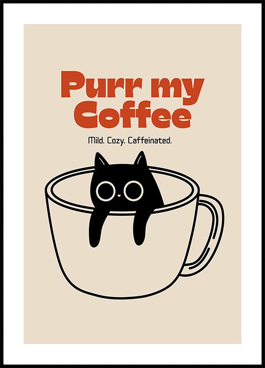Póster Purr meu café
