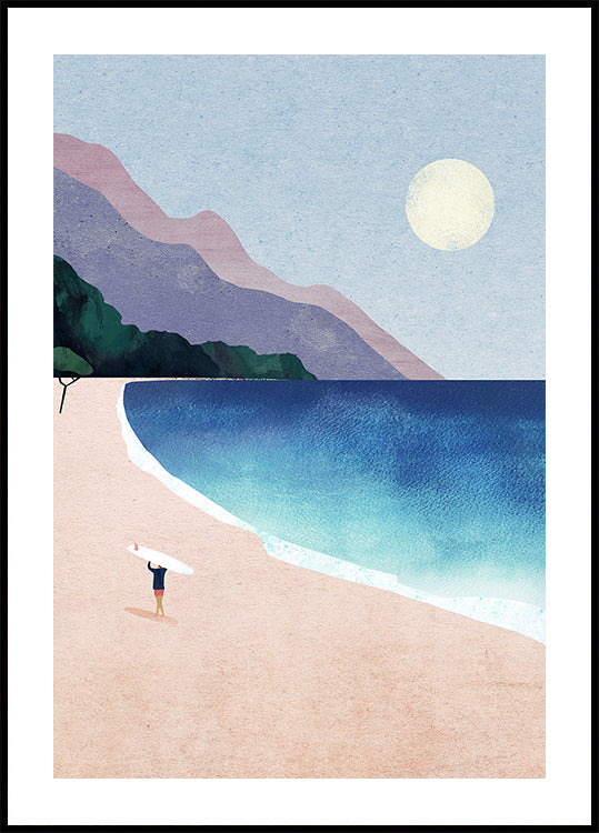 Póster Praia de surf
