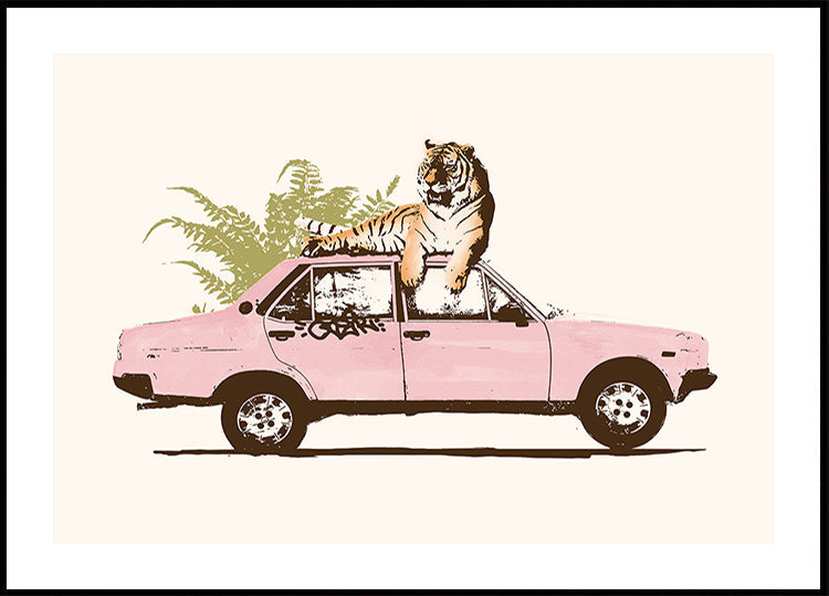 Tigre no carro