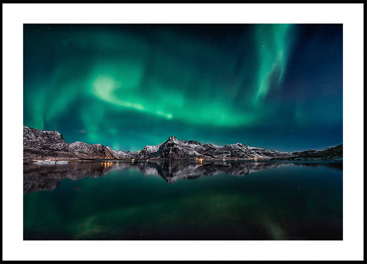 Póster Reflexão da Aurora de Lofoten