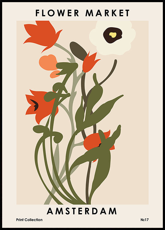 Pôster Mercado de Flores Amsterdã