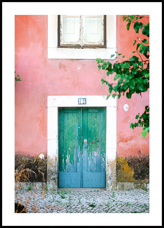 Póster Porta pequena em Lisboa