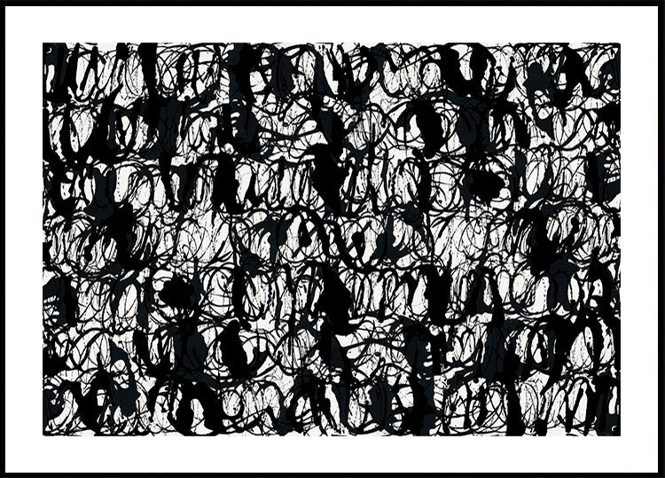 Tinta abstrata redemoinhos preto 2