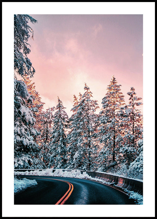 Cartaz de Estrada Sinuosa de Inverno